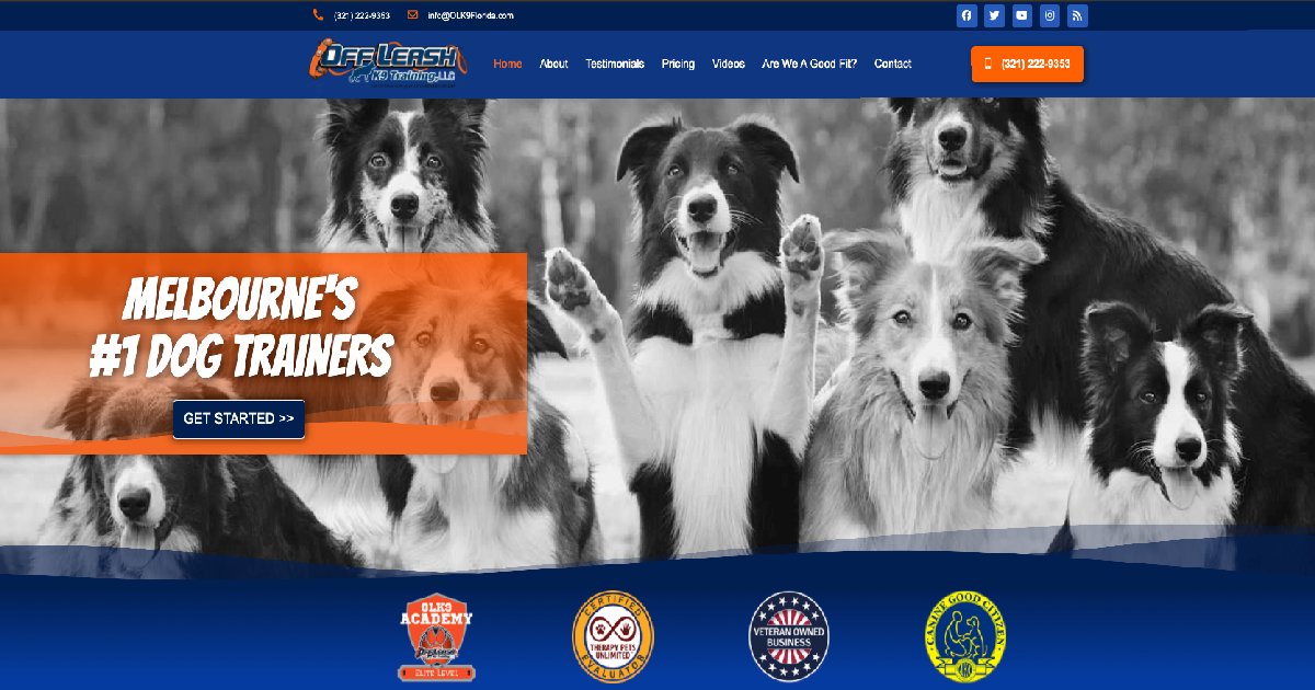 Off Leash K9 Training of Melbourne Dog Obedience Training